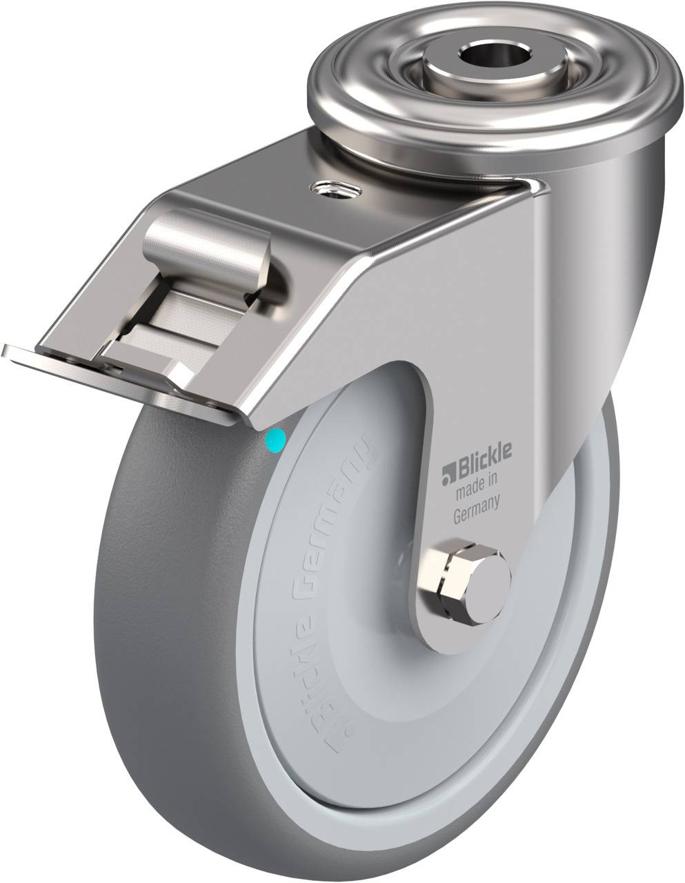 Blickle 760865 LEXR-TPA 127KFD-FI Kółko skrętne z hamulcem Średnica koła: 125 mm Maksymalne obciążenie: 125 kg 1 szt. - obrazek 1