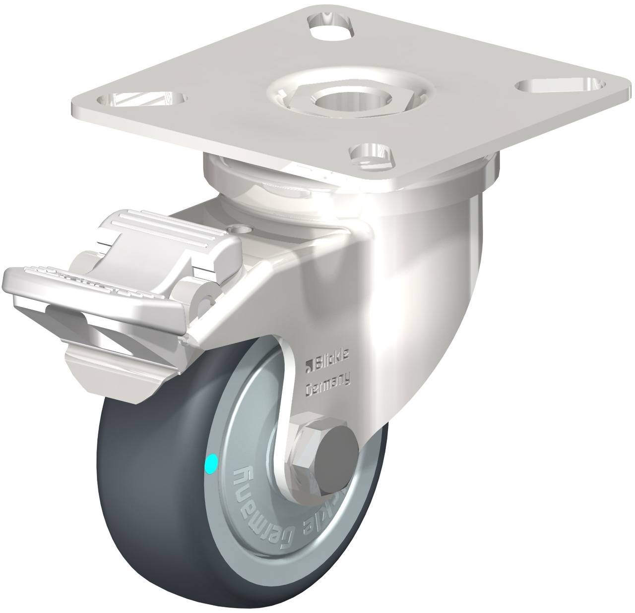 Blickle 754836 LPXA-TPA 50KFD-FI Kółko skrętne z hamulcem Średnica koła: 50 mm Maksymalne obciążenie: 50 kg 1 szt. - obrazek 1