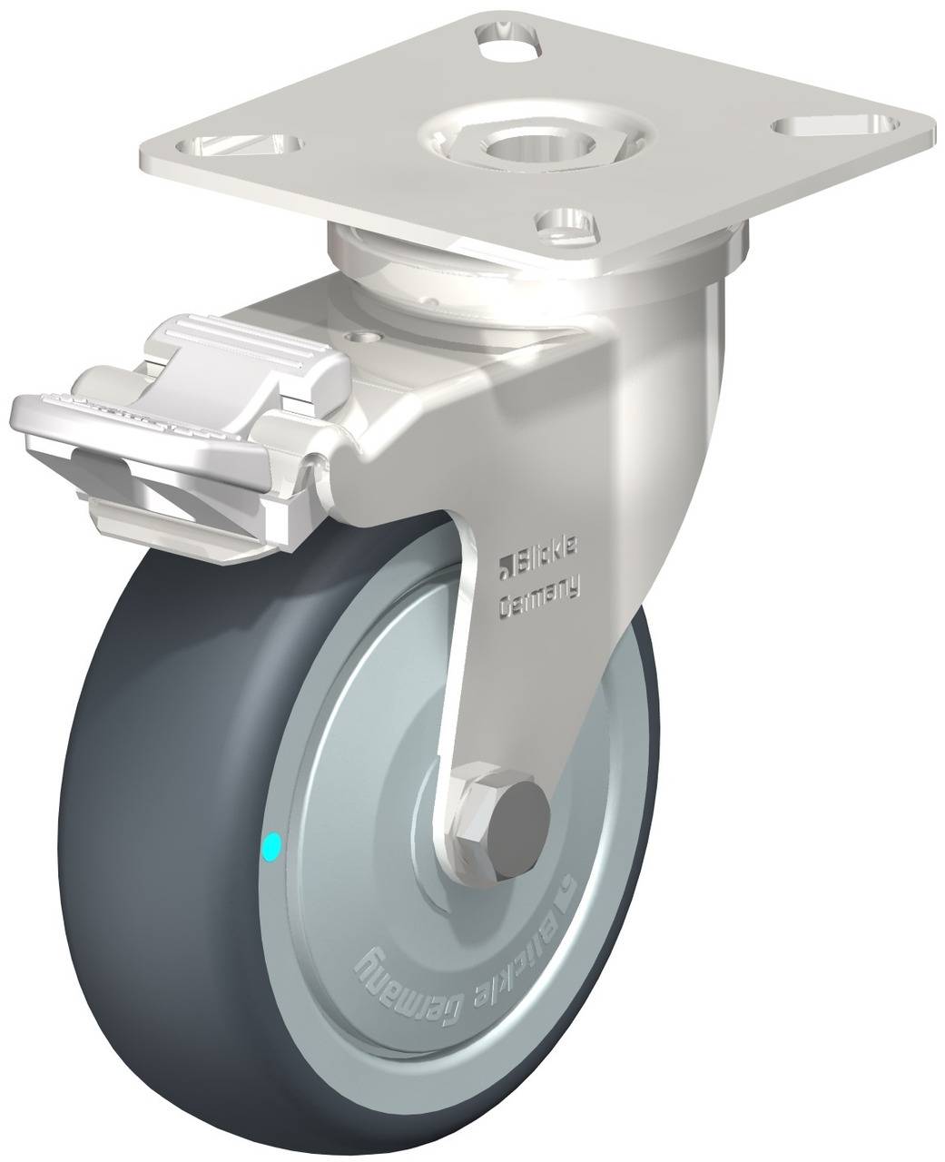 Blickle 754838 LPXA-TPA 75KFD-FI Kółko skrętne z hamulcem Średnica koła: 75 mm Maksymalne obciążenie: 75 kg 1 szt. - obrazek 1