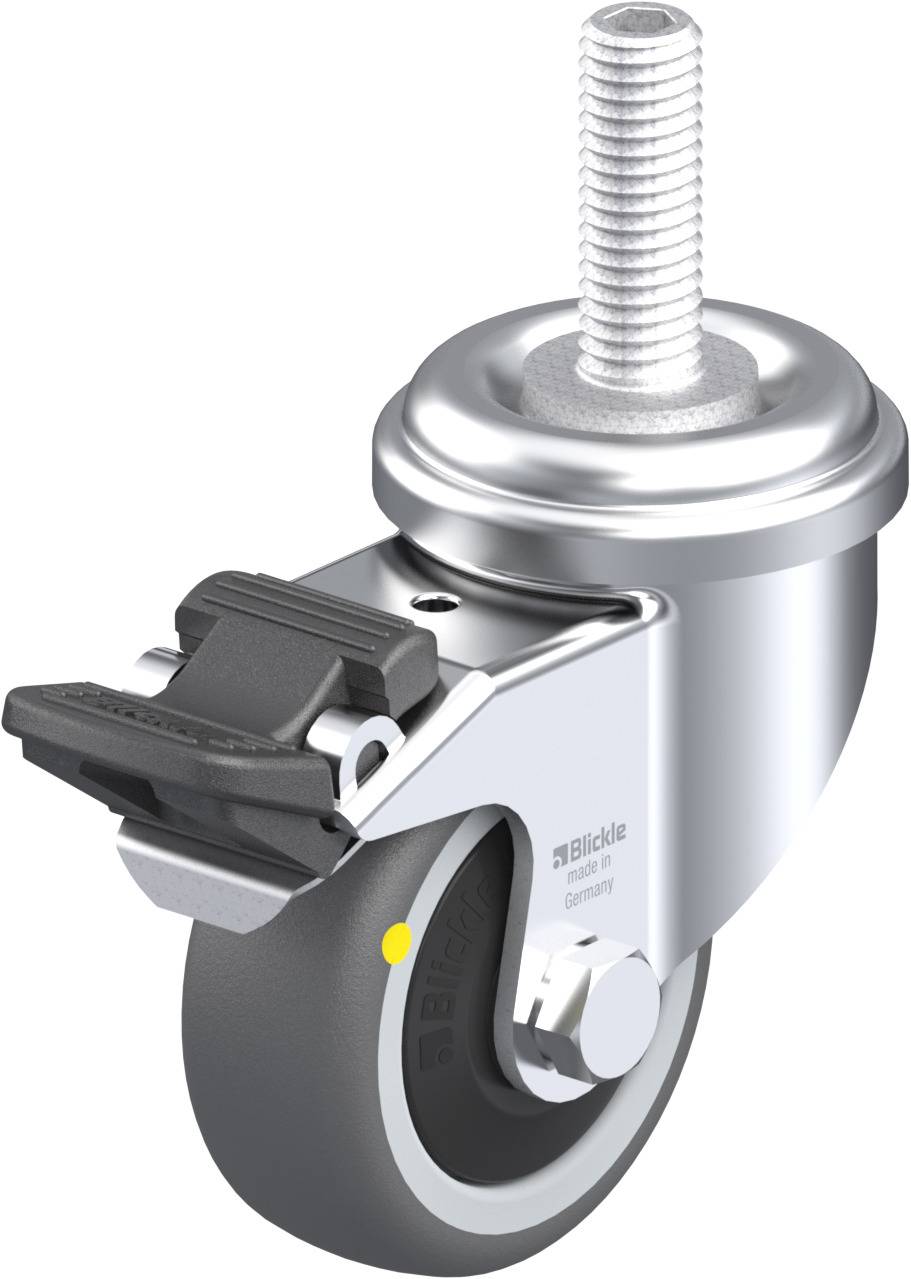 Blickle 848547 LRA-PATH 50KF-FI-ELS-GS10 Kółko skrętne z hamulcem Średnica koła: 50 mm Maksymalne obciążenie: 50 kg 1 sz - obrazek 1