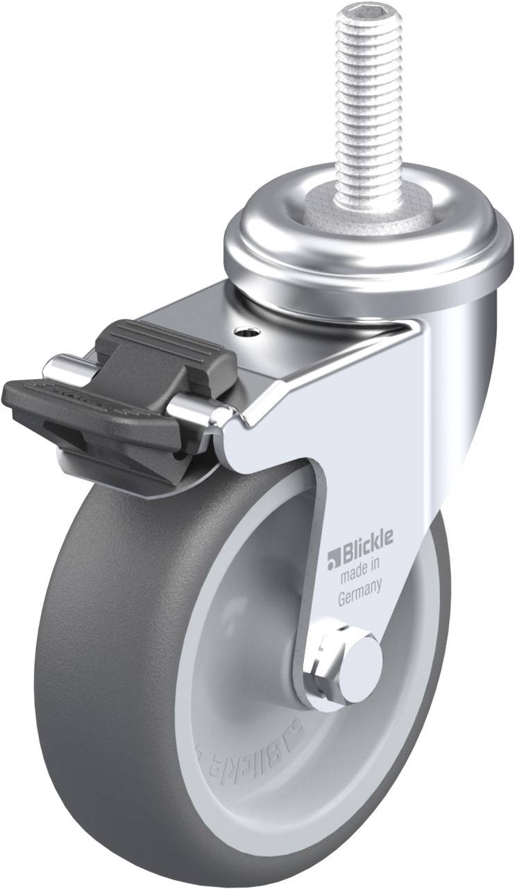 Blickle 848606 LRA-PATH 75G-FI-GS10 Kółko skrętne z hamulcem Średnica koła: 75 mm Maksymalne obciążenie: 75 kg 1 szt. - obrazek 1