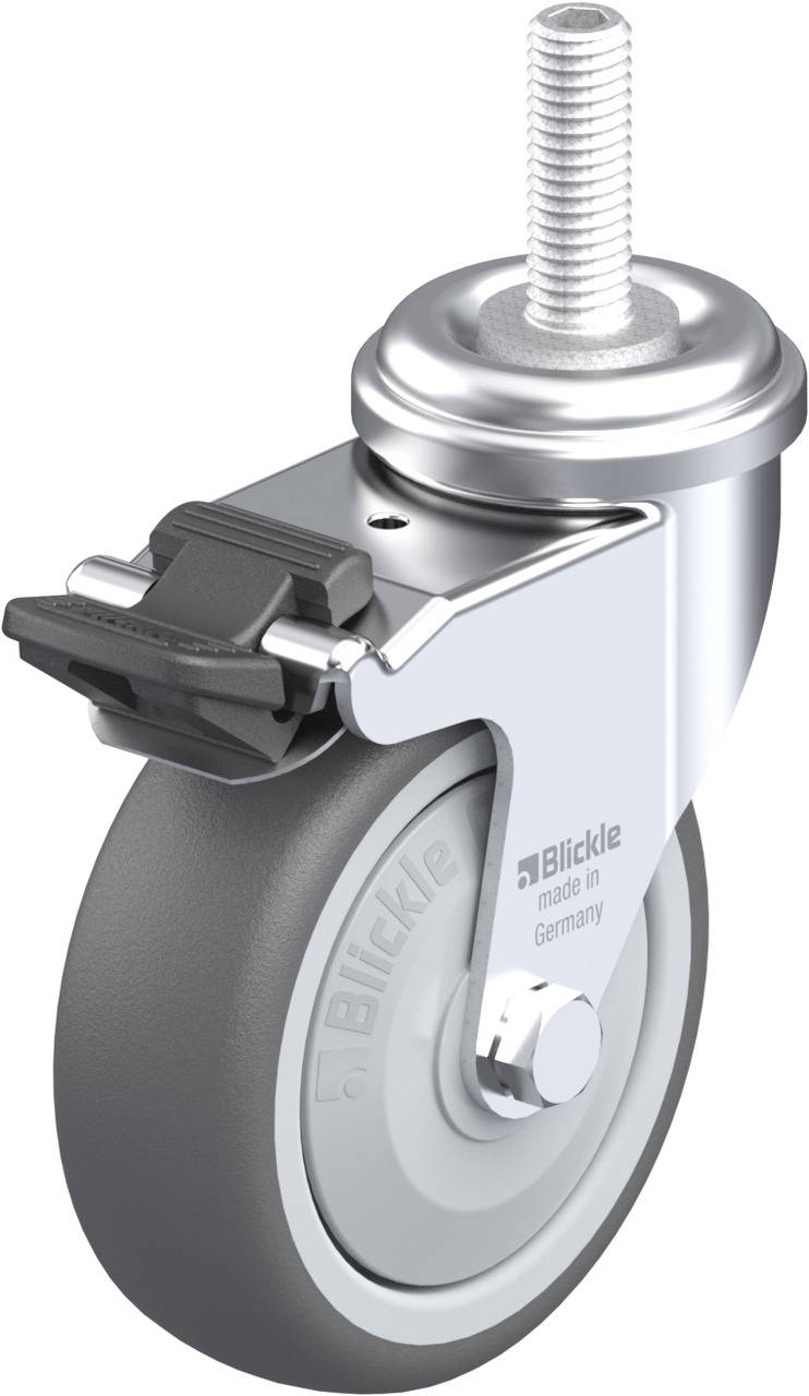 Blickle 848649 LRA-PATH 75KF-FI-GS10 Kółko skrętne z hamulcem Średnica koła: 75 mm Maksymalne obciążenie: 75 kg 1 szt. - obrazek 1
