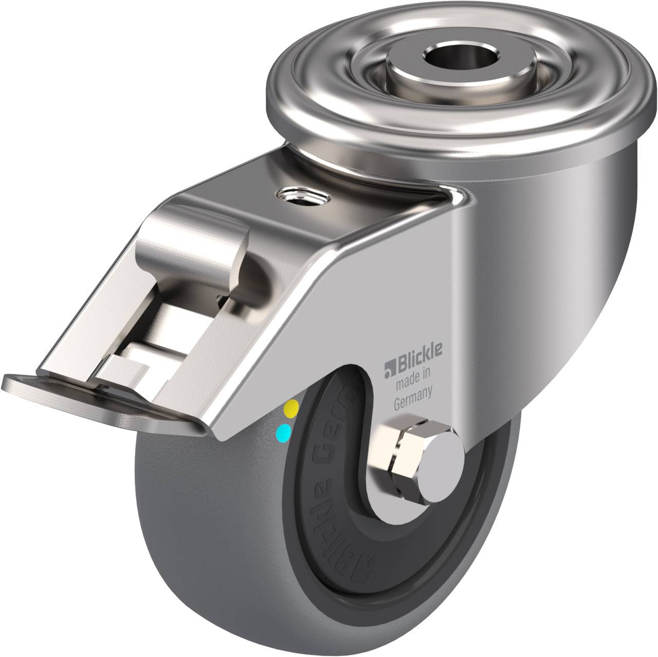 Blickle 853607 LEXR-TPA 80KFD-FI-ELS Kółko skrętne z hamulcem Średnica koła: 80 mm Maksymalne obciążenie: 65 kg 1 szt. - obrazek 1