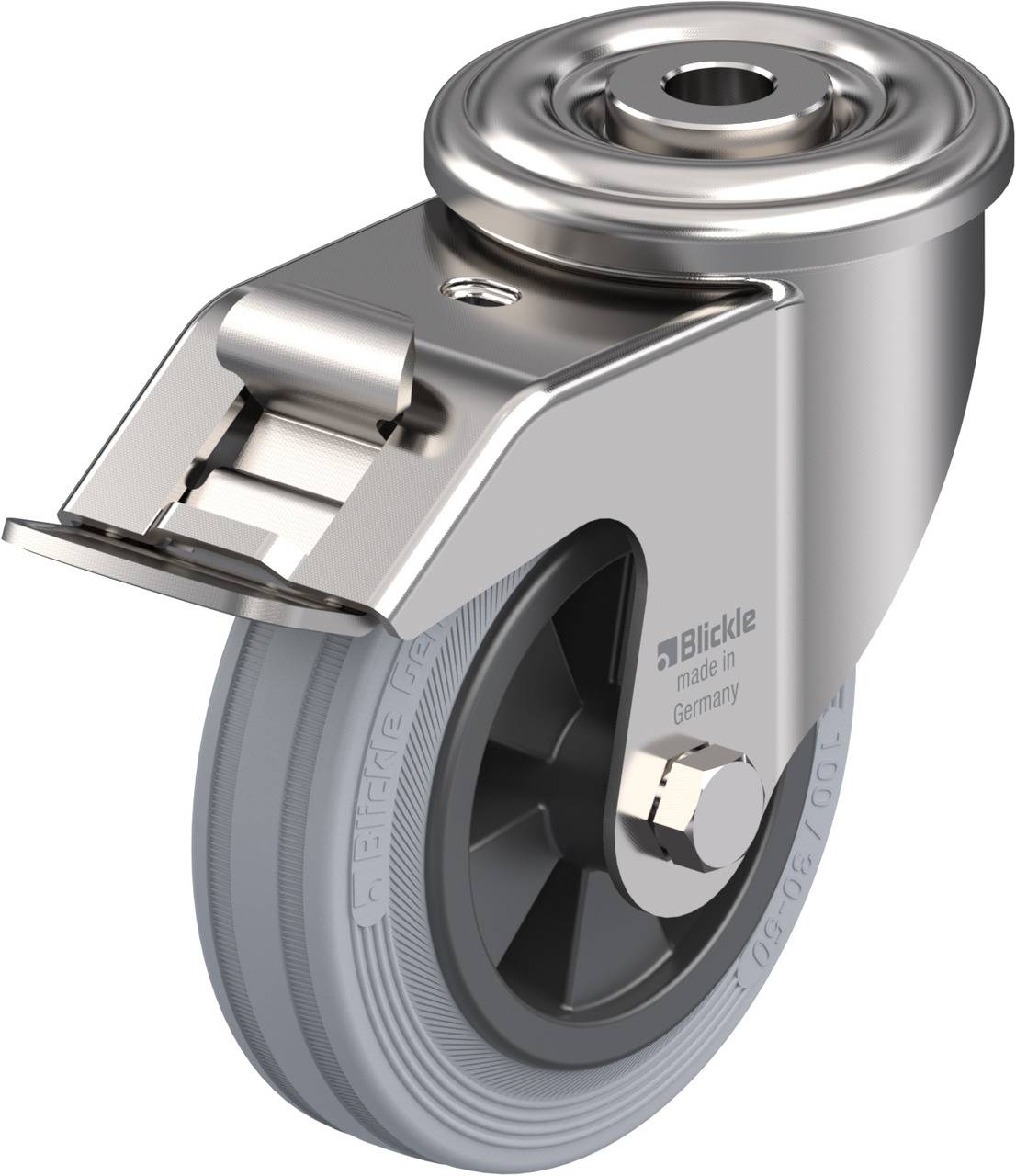 Blickle 581264 LEXR-VPP 100G-FI-SG Kółko skrętne z hamulcem Średnica koła: 100 mm Maksymalne obciążenie: 70 kg 1 szt. - obrazek 1