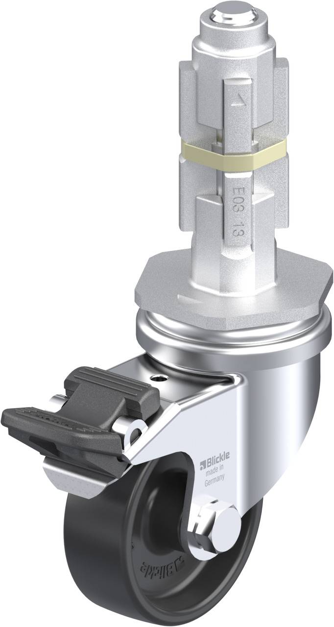 Blickle 351254 LRA-POA 50G-FI-E03 Kółko skrętne z hamulcem Średnica koła: 50 mm Maksymalne obciążenie: 75 kg 1 szt. - obrazek 1
