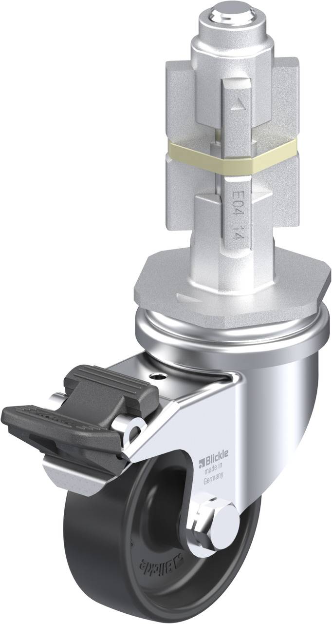 Blickle 310862 LRA-POA 50G-FI-E04 Kółko skrętne z hamulcem Średnica koła: 50 mm Maksymalne obciążenie: 75 kg 1 szt. - obrazek 1
