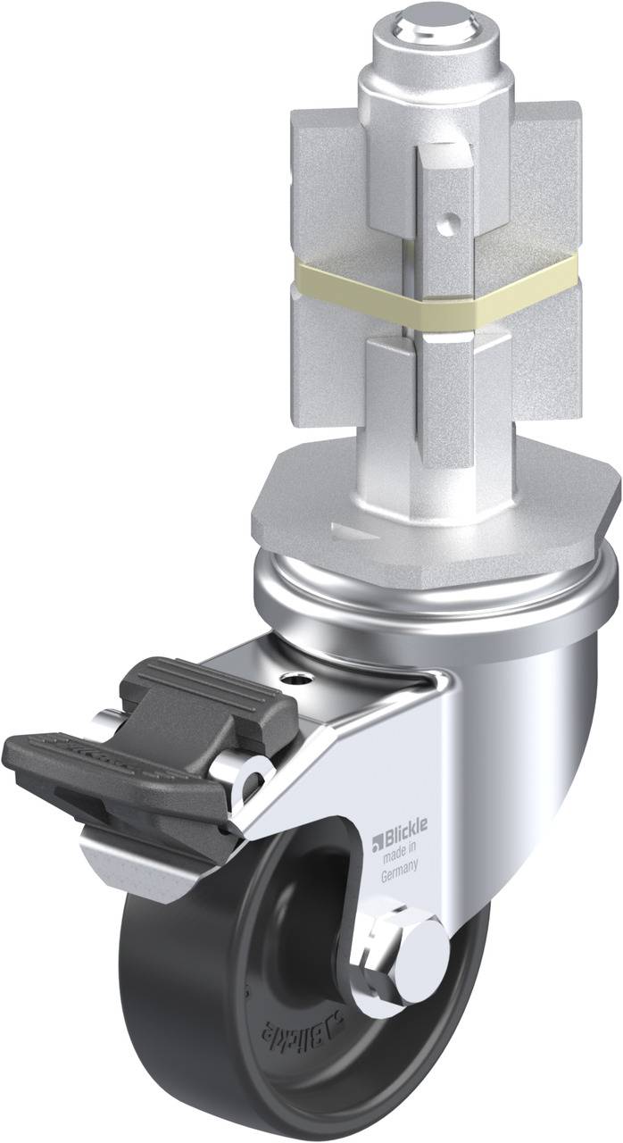 Blickle 432666 LRA-POA 50G-FI-E05 Kółko skrętne z hamulcem Średnica koła: 50 mm Maksymalne obciążenie: 75 kg 1 szt. - obrazek 1
