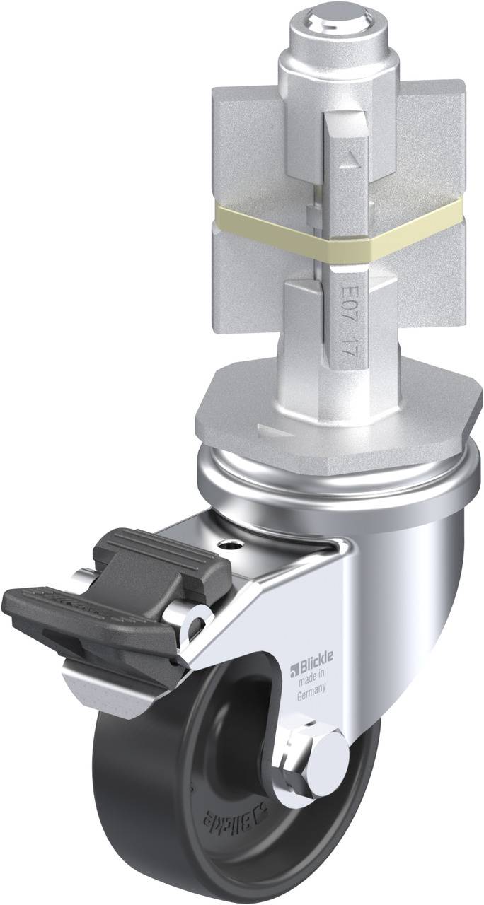 Blickle 736795 LRA-POA 50G-FI-E07 Kółko skrętne z hamulcem Średnica koła: 50 mm Maksymalne obciążenie: 75 kg 1 szt. - obrazek 1