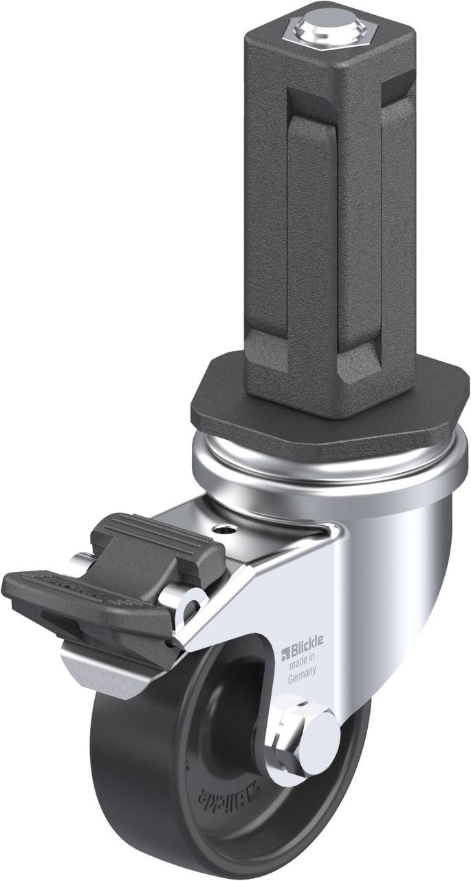 Blickle 848951 LRA-POA 50G-FI-EV03 Kółko skrętne z hamulcem Średnica koła: 50 mm Maksymalne obciążenie: 75 kg 1 szt. - obrazek 1