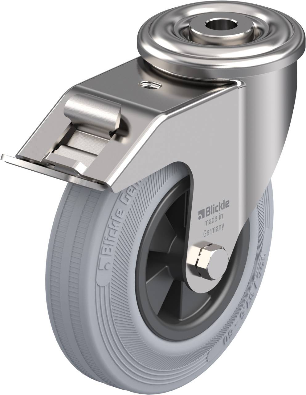 Blickle 581280 LEXR-VPP 125G-FI-SG Kółko skrętne z hamulcem Średnica koła: 125 mm Maksymalne obciążenie: 100 kg 1 szt. - obrazek 1