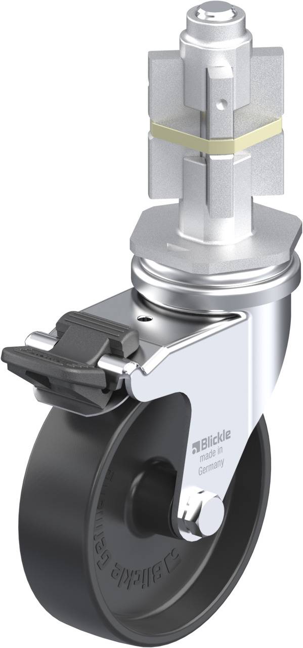 Blickle 386284 LRA-POA 75G-FI-E05 Kółko skrętne z hamulcem Średnica koła: 75 mm Maksymalne obciążenie: 75 kg 1 szt. - obrazek 1