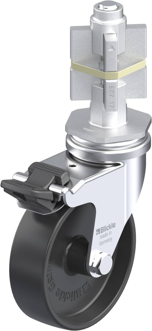 Blickle 625392 LRA-POA 75G-FI-E07 Kółko skrętne z hamulcem Średnica koła: 75 mm Maksymalne obciążenie: 75 kg 1 szt. - obrazek 1