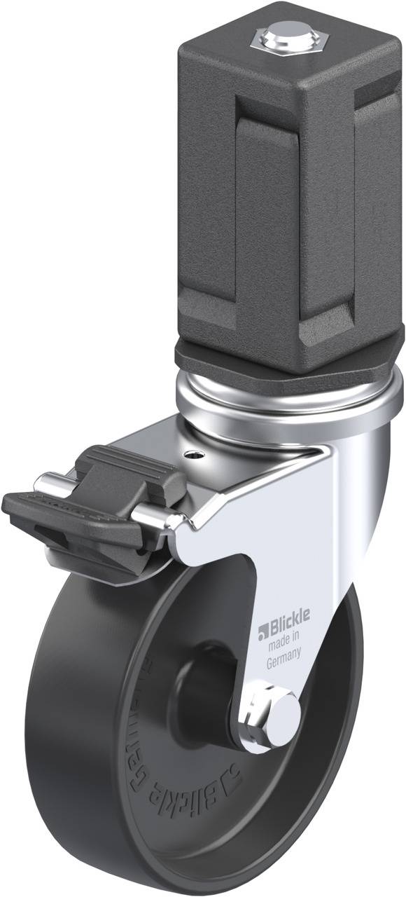 Blickle 848973 LRA-POA 75G-FI-EV07 Kółko skrętne z hamulcem Średnica koła: 75 mm Maksymalne obciążenie: 75 kg 1 szt. - obrazek 1