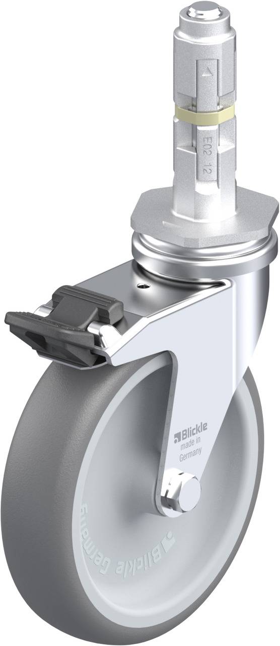 Blickle 627000 LRA-TPA 100G-FI-E02 Kółko skrętne z hamulcem Średnica koła: 100 mm Maksymalne obciążenie: 70 kg 1 szt. - obrazek 1