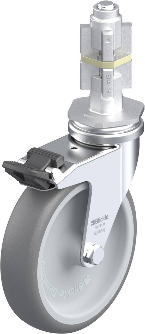 Blickle 647271 LRA-TPA 100G-FI-E04 Kółko skrętne z hamulcem Średnica koła: 100 mm Maksymalne obciążenie: 70 kg 1 szt. - obrazek 1