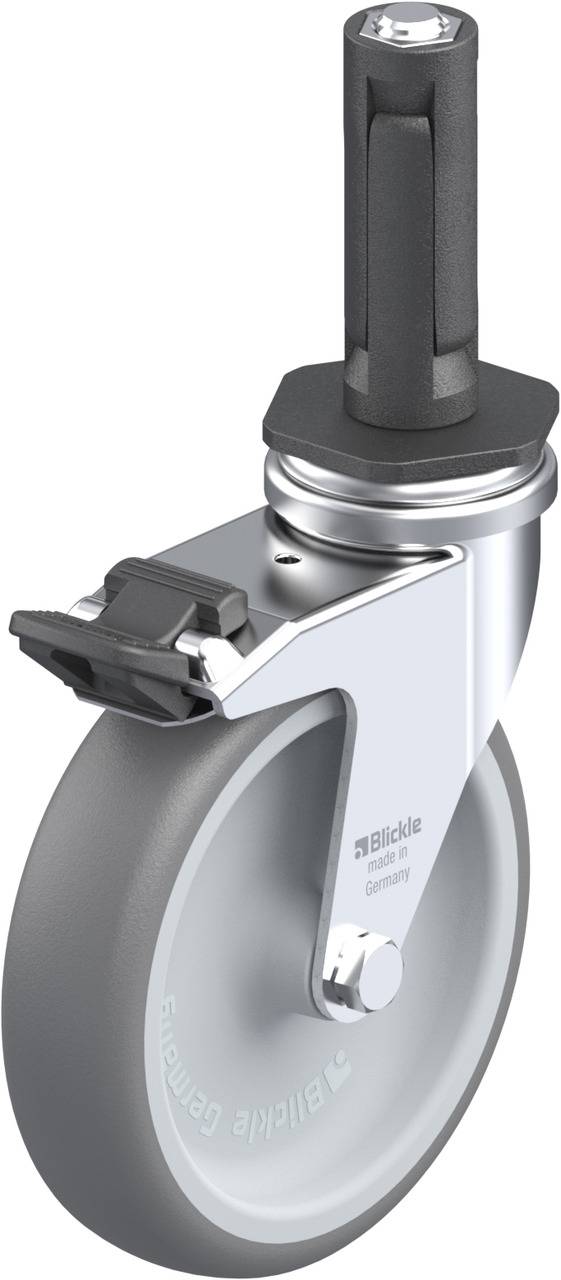 Blickle 856281 LRA-TPA 100G-FI-ER02 Kółko skrętne z hamulcem Średnica koła: 100 mm Maksymalne obciążenie: 70 kg 1 szt. - obrazek 1