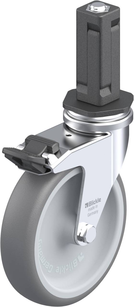 Blickle 856285 LRA-TPA 100G-FI-EV03 Kółko skrętne z hamulcem Średnica koła: 100 mm Maksymalne obciążenie: 70 kg 1 szt. - obrazek 1