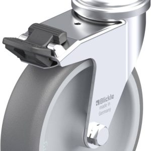 Blickle 457945 LRA-TPA 100G-FI-GS10 Kółko skrętne z hamulcem Średnica koła: 100 mm Maksymalne obciążenie: 70 kg 1 szt.