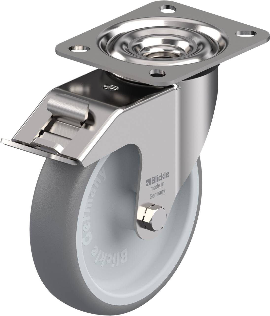 Blickle 640995 LEX-TPA 127G-FI Kółko skrętne z hamulcem Średnica koła: 125 mm Maksymalne obciążenie: 125 kg 1 szt. - obrazek 1
