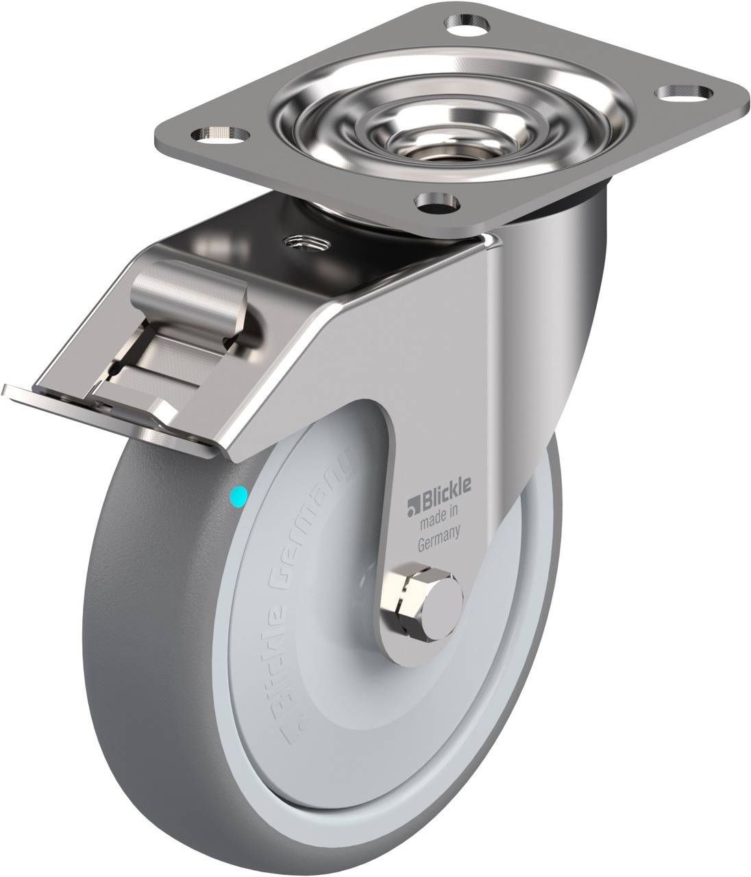 Blickle 760855 LEX-TPA 127KFD-FI Kółko skrętne z hamulcem Średnica koła: 125 mm Maksymalne obciążenie: 125 kg 1 szt. - obrazek 1