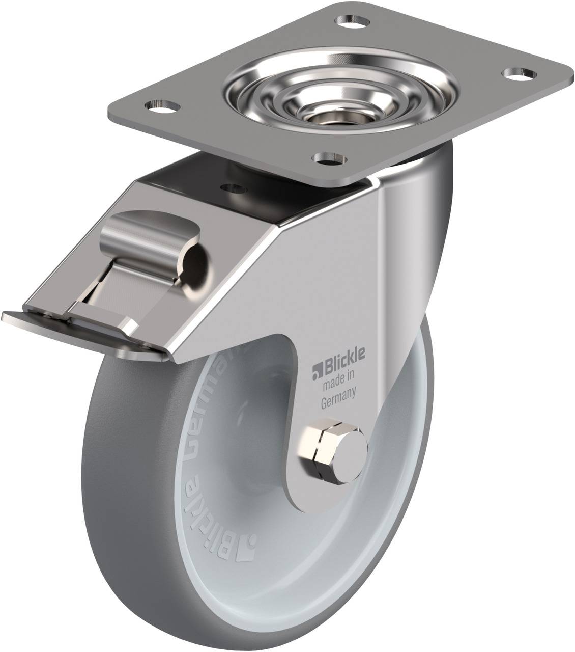 Blickle 754546 LEX-TPA 160G-FI Kółko skrętne z hamulcem Średnica koła: 160 mm Maksymalne obciążenie: 200 kg 1 szt. - obrazek 1