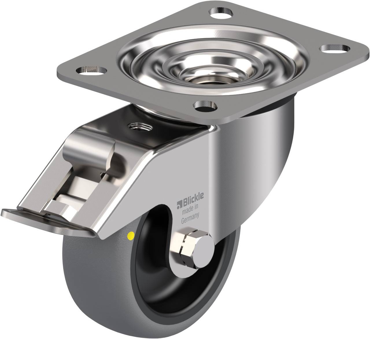 Blickle 746936 LEX-TPA 80G-FI-ELS Kółko skrętne z hamulcem Średnica koła: 80 mm Maksymalne obciążenie: 65 kg 1 szt. - obrazek 1