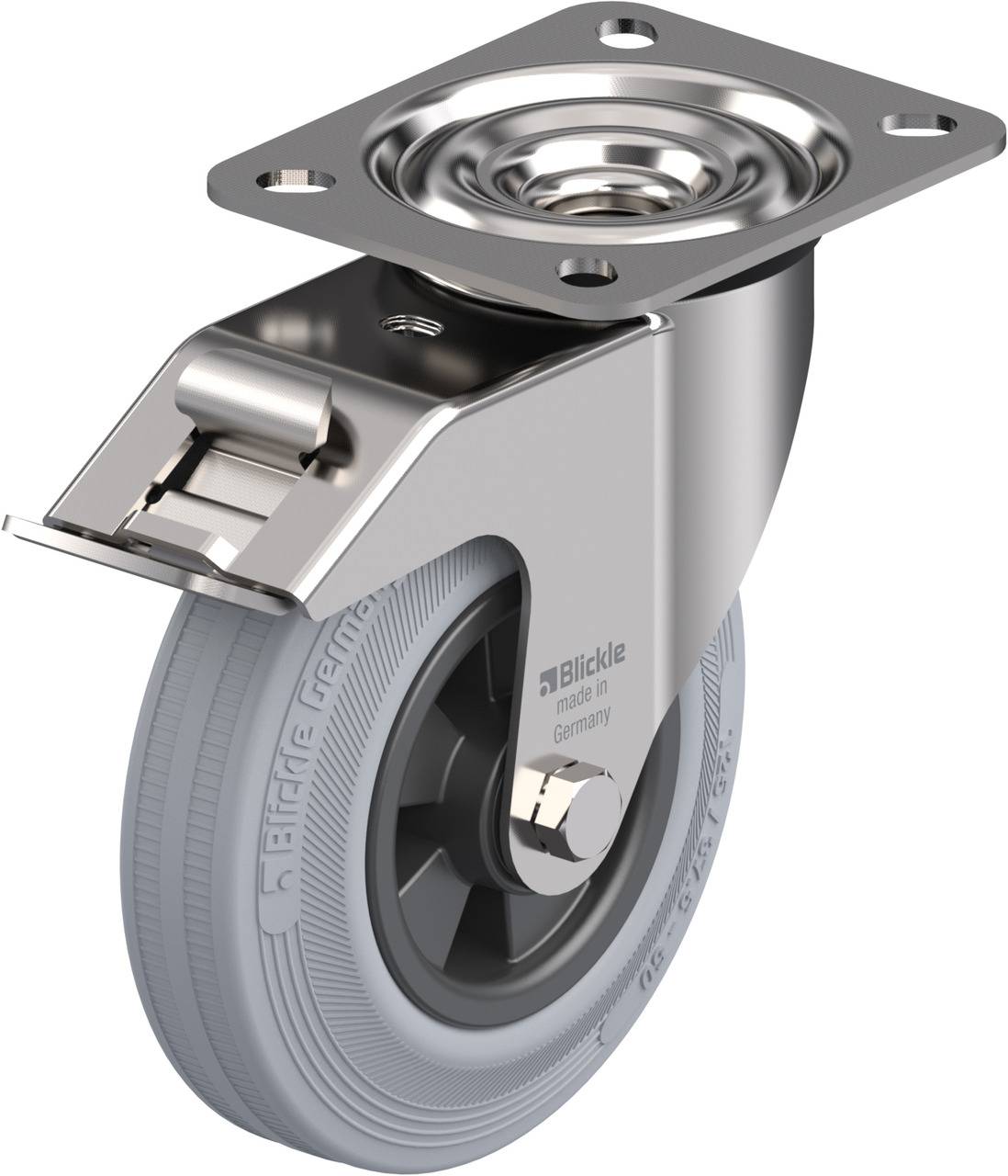 Blickle 281055 LEX-VPP 125XR-FI-SG Kółko skrętne z hamulcem Średnica koła: 125 mm Maksymalne obciążenie: 100 kg 1 szt. - obrazek 1
