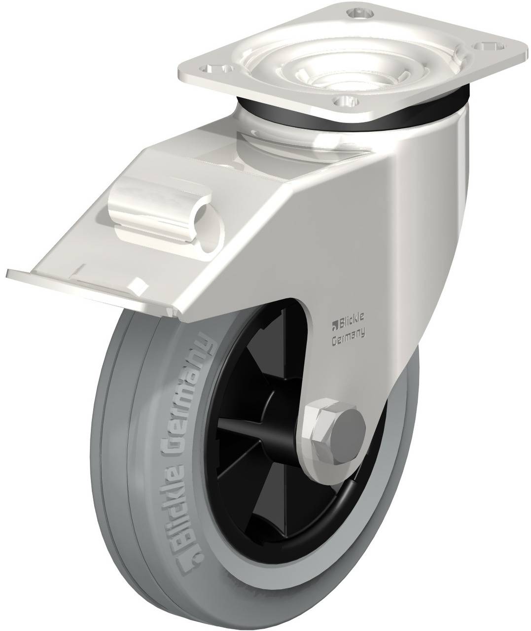 Blickle 626077 LEX-VPP 150G-1-FI-SG Kółko skrętne z hamulcem Średnica koła: 150 mm Maksymalne obciążenie: 135 kg 1 szt. - obrazek 1