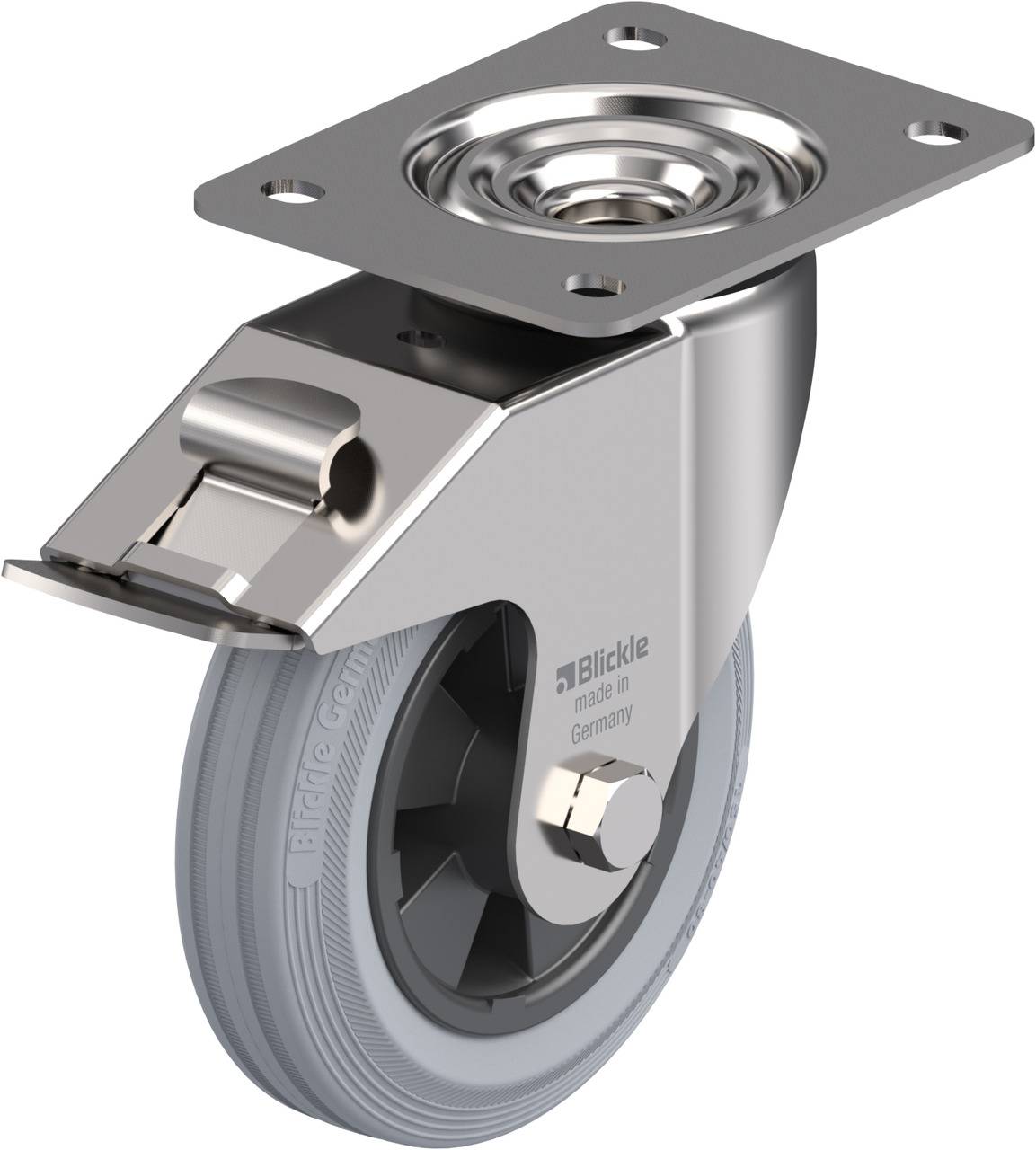 Blickle 644625 LEX-VPP 150XR-FI-SG Kółko skrętne z hamulcem Średnica koła: 150 mm Maksymalne obciążenie: 135 kg 1 szt. - obrazek 1