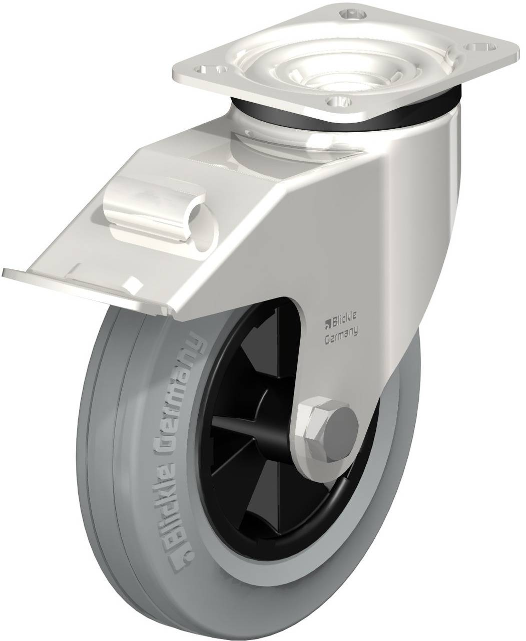 Blickle 582817 LEX-VPP 160G-1-FI-SG Kółko skrętne z hamulcem Średnica koła: 160 mm Maksymalne obciążenie: 135 kg 1 szt. - obrazek 1