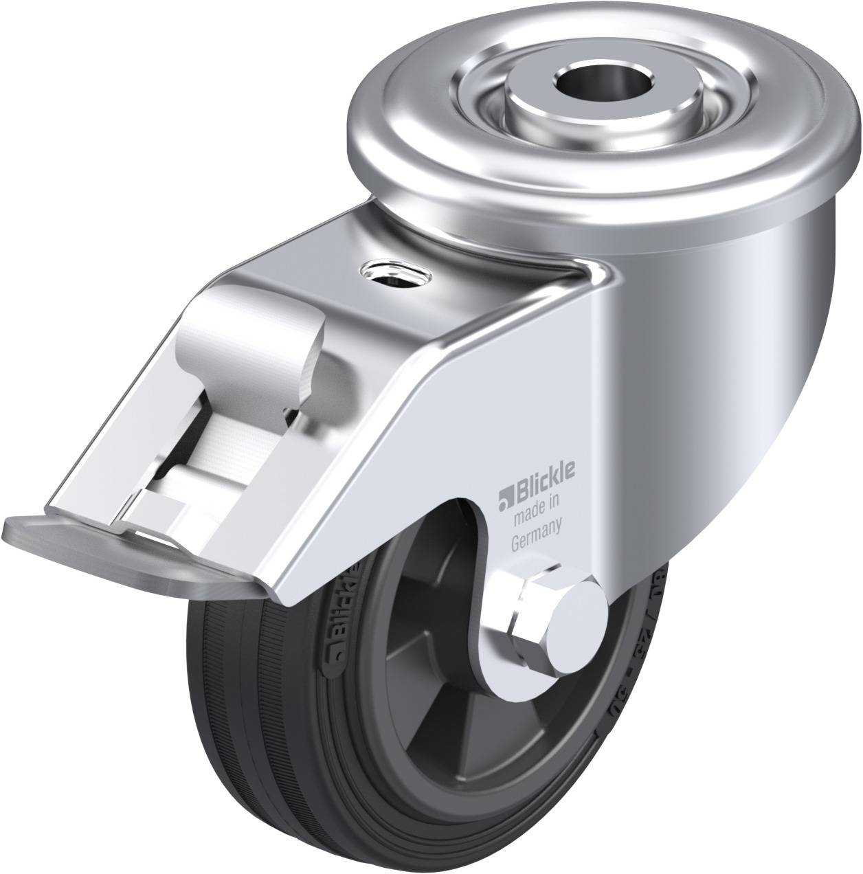 Blickle 613976 LER-VPP 80R-FI Kółko skrętne z hamulcem Średnica koła: 80 mm Maksymalne obciążenie: 50 kg 1 szt. - obrazek 1
