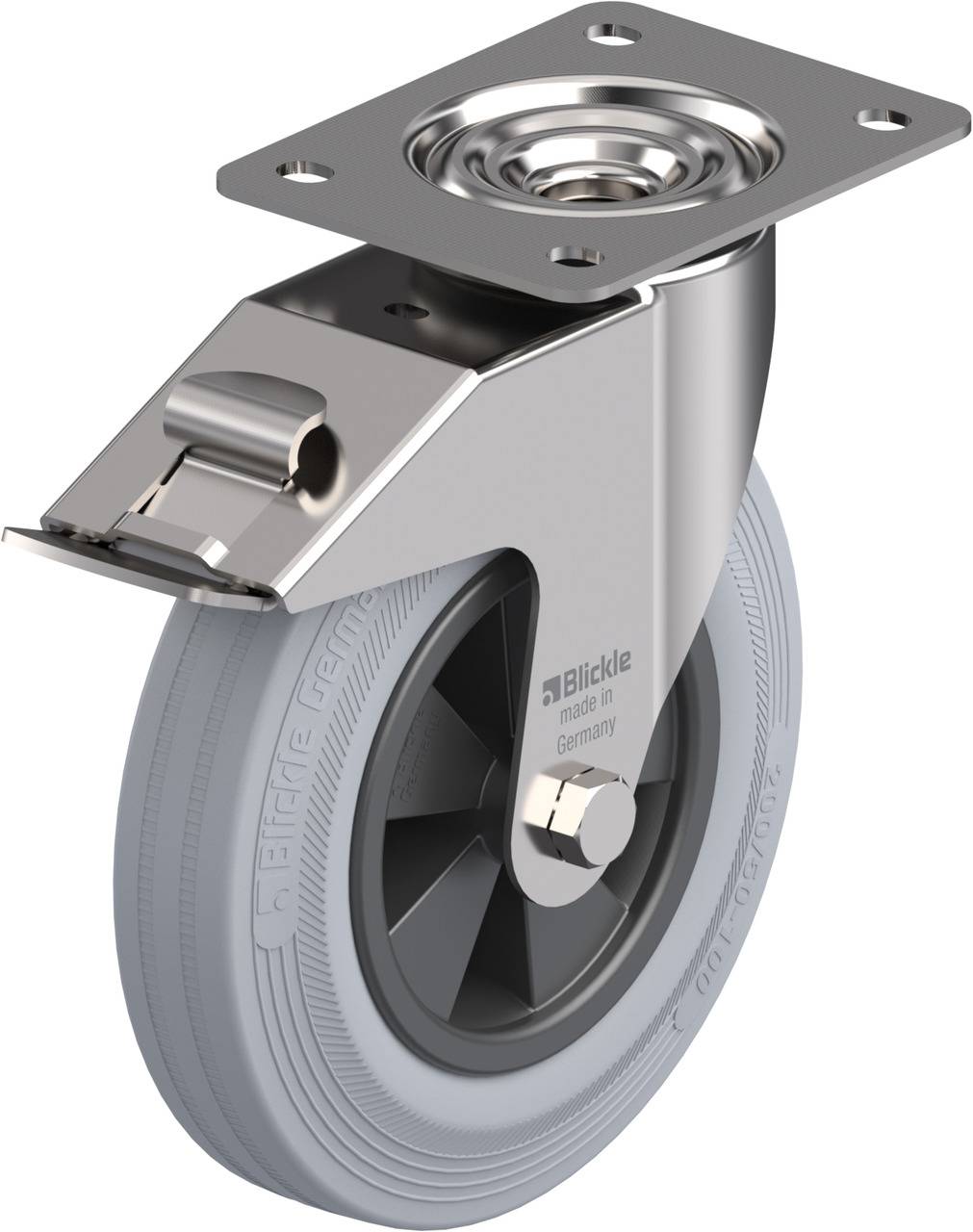 Blickle 427427 LEX-VPP 200G-FI-SG Kółko skrętne z hamulcem Średnica koła: 200 mm Maksymalne obciążenie: 205 kg 1 szt. - obrazek 1