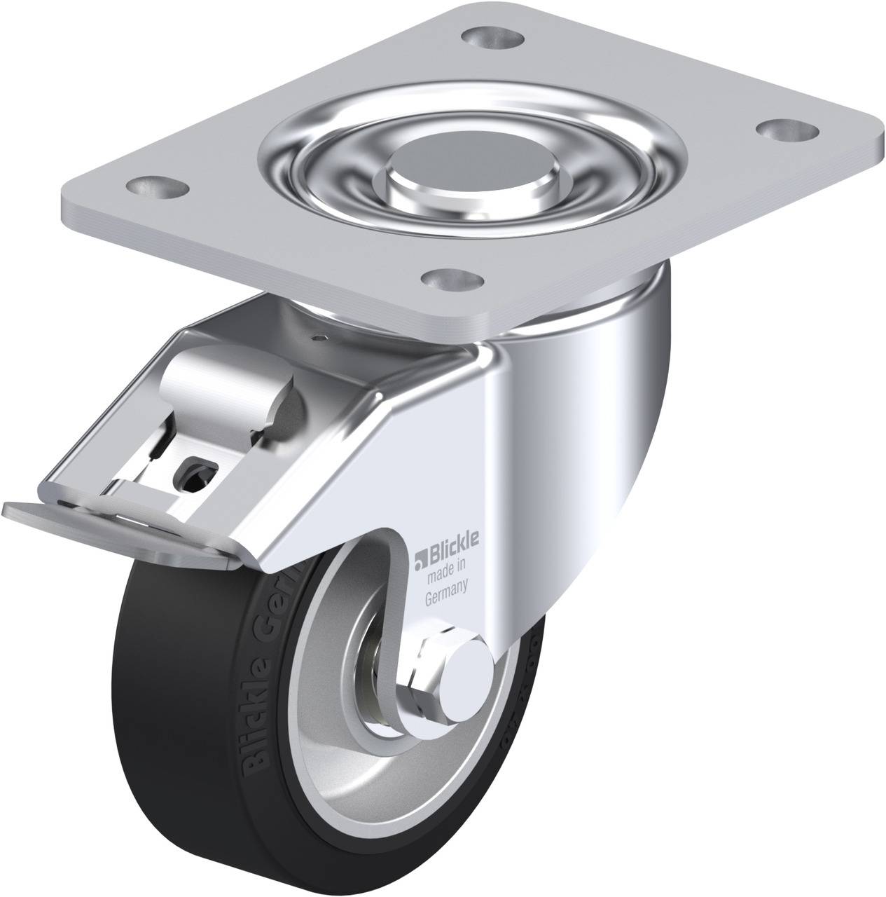 Blickle 641704 LH-ALEV 100K-3-FI Kółko skrętne z hamulcem Średnica koła: 100 mm Maksymalne obciążenie: 200 kg 1 szt. - obrazek 1