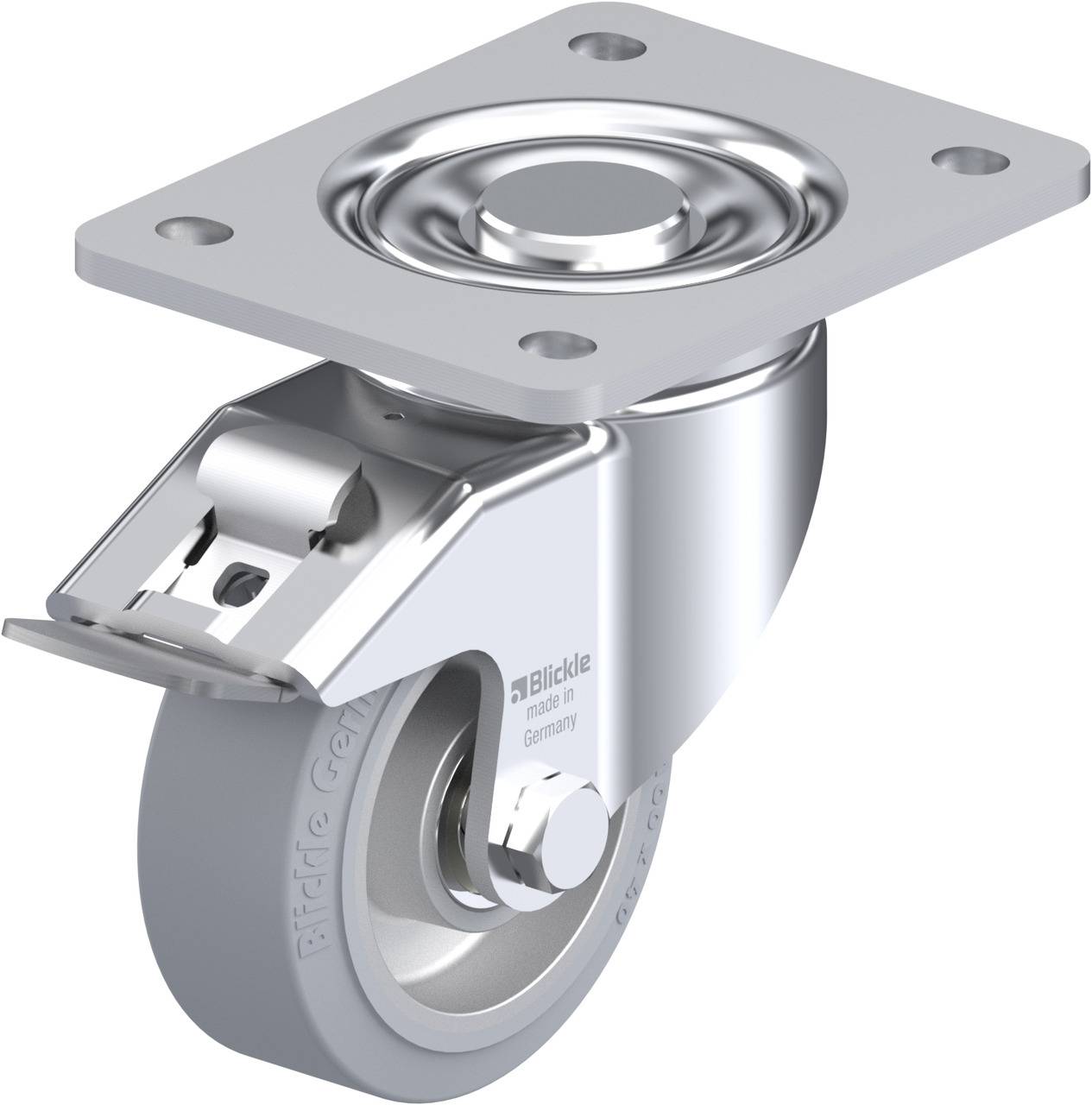 Blickle 743246 LH-ALEV 100K-3-FI-SG Kółko skrętne z hamulcem Średnica koła: 100 mm Maksymalne obciążenie: 200 kg 1 szt. - obrazek 1
