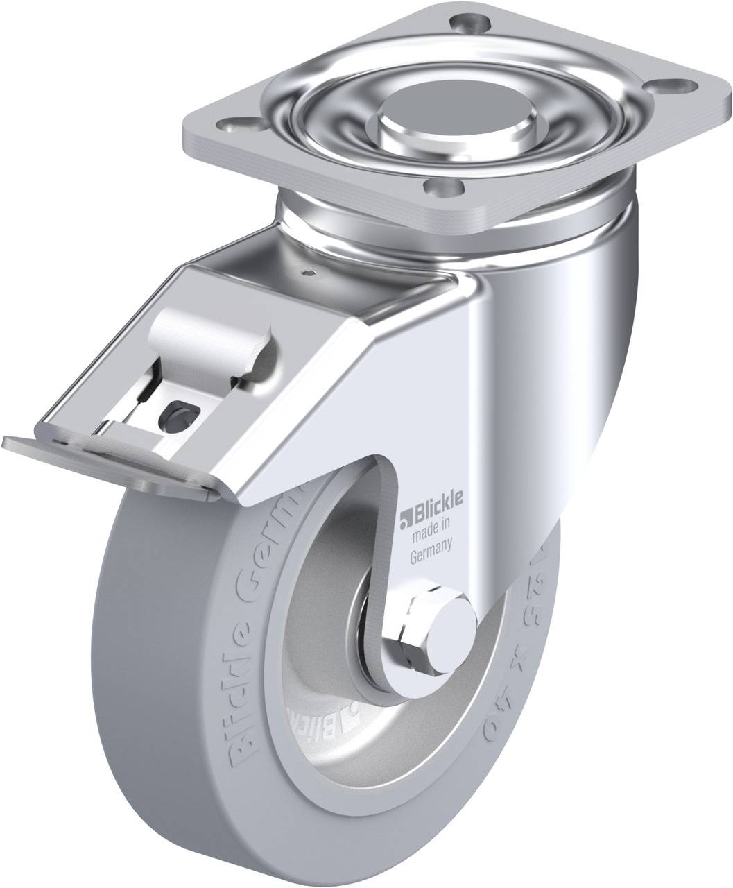 Blickle 620013 LH-ALEV 125K-1-FI-SG Kółko skrętne z hamulcem Średnica koła: 125 mm Maksymalne obciążenie: 250 kg 1 szt. - obrazek 1