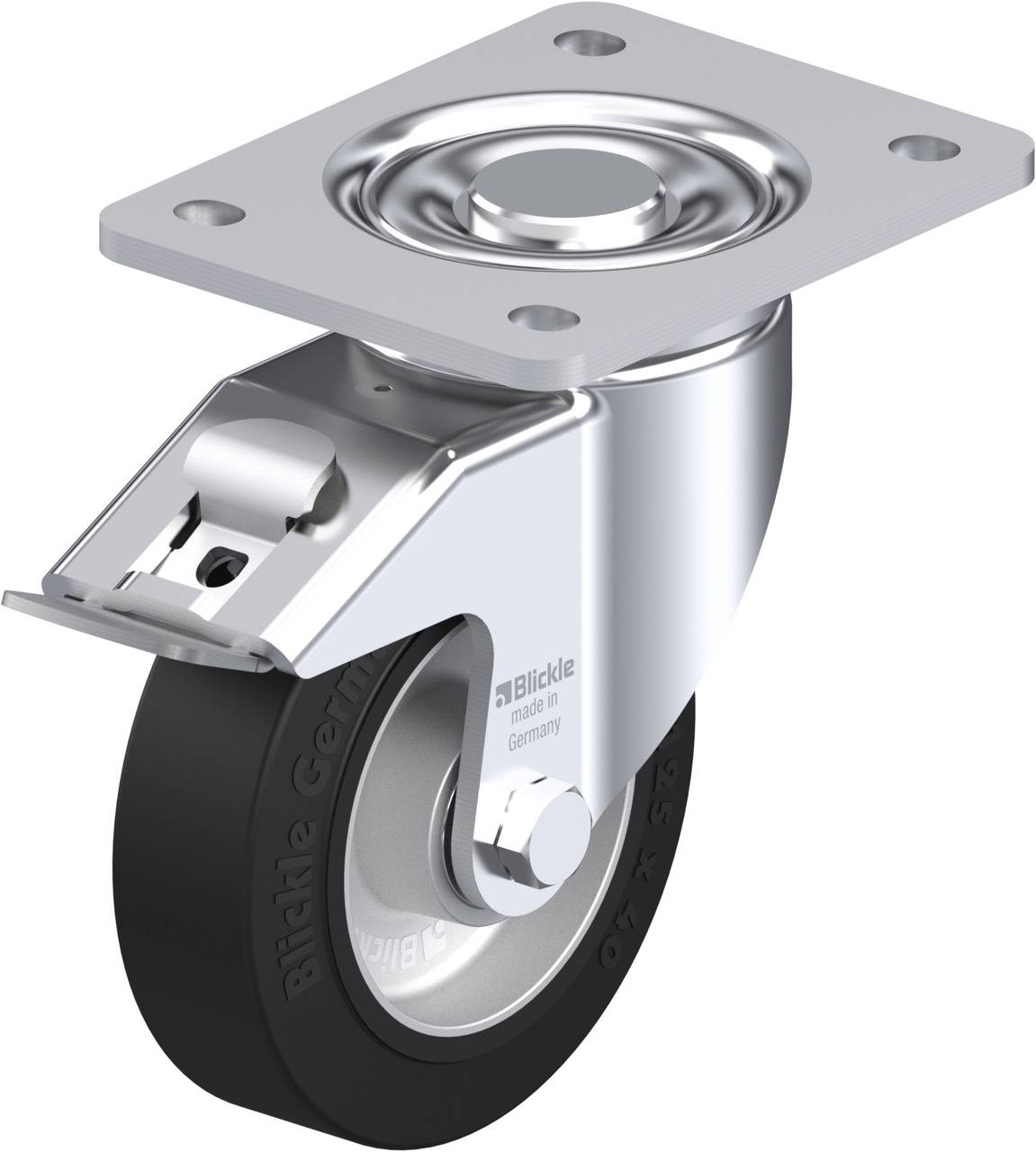Blickle 643585 LH-ALEV 125K-3-FI Kółko skrętne z hamulcem Średnica koła: 125 mm Maksymalne obciążenie: 250 kg 1 szt. - obrazek 1