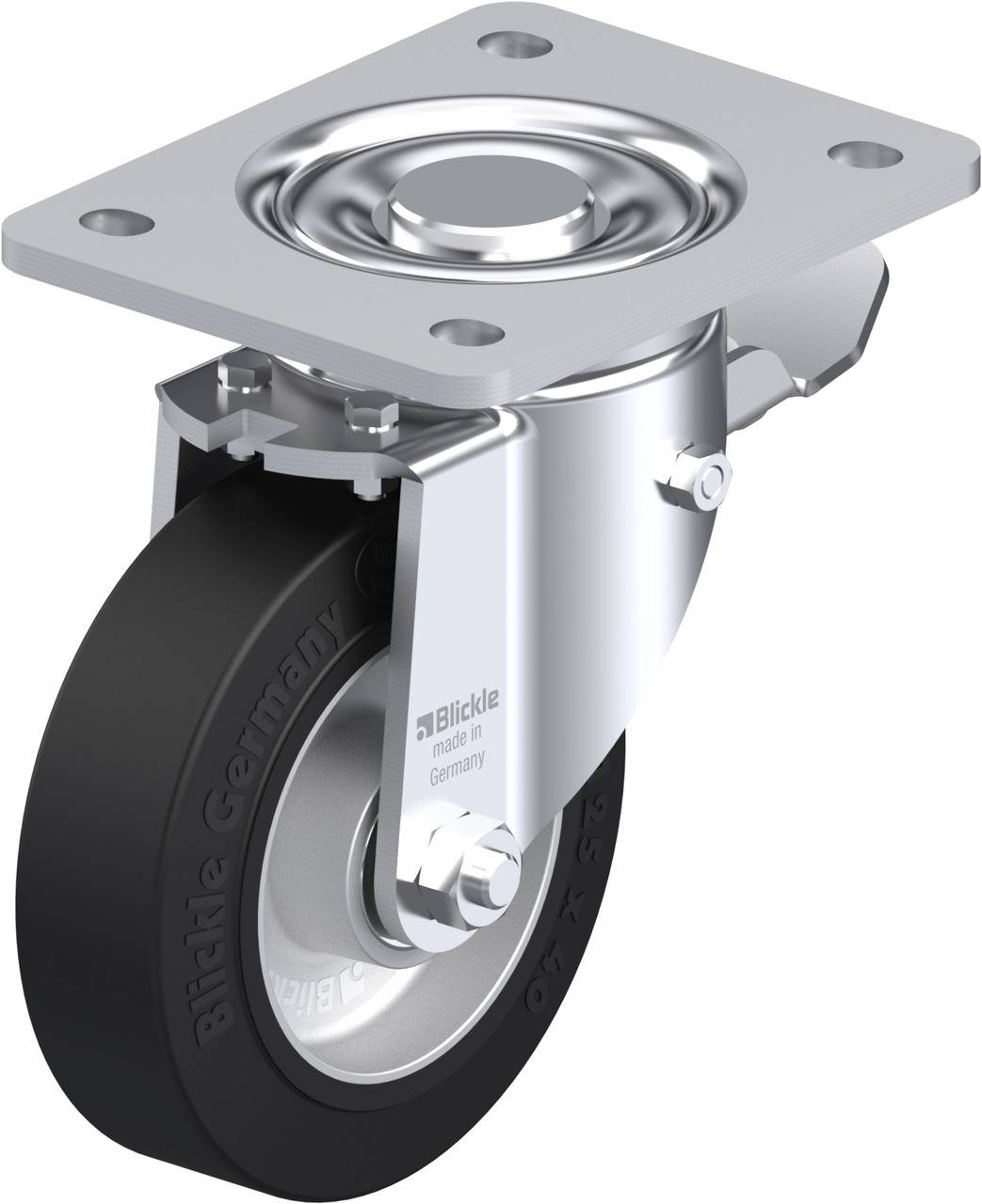 Blickle 620690 LH-ALEV 125K-3-ST Kółko skrętne z hamulcem Średnica koła: 125 mm Maksymalne obciążenie: 250 kg 1 szt. - obrazek 1