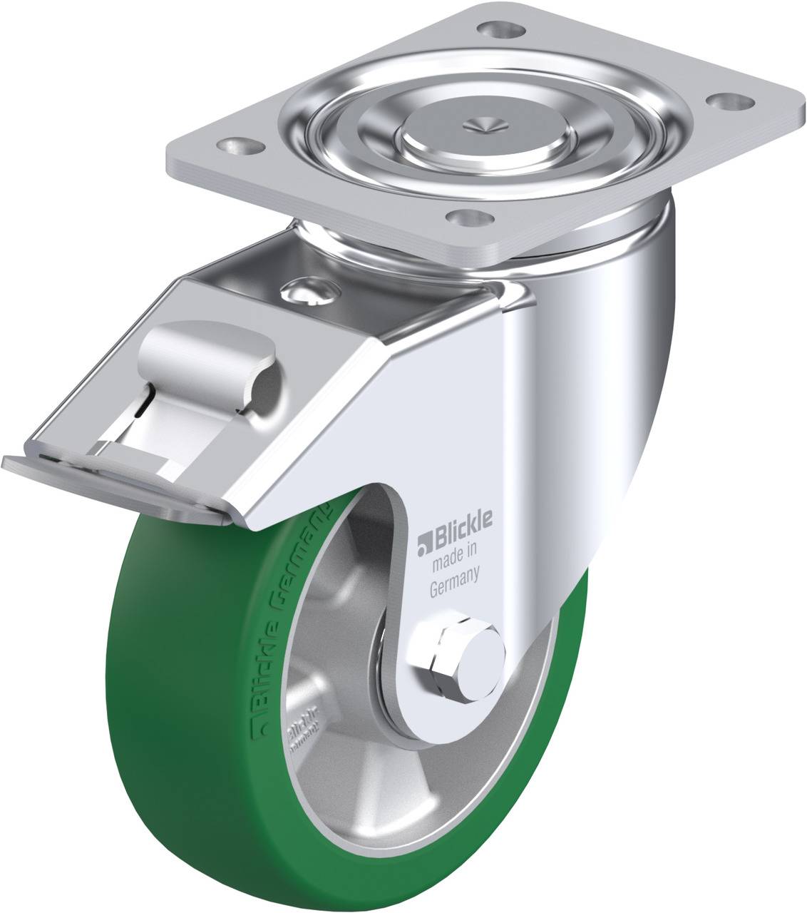 Blickle 754579 LH-ALST 150K-FI Kółko skrętne z hamulcem Średnica koła: 150 mm Maksymalne obciążenie: 500 kg 1 szt. - obrazek 1