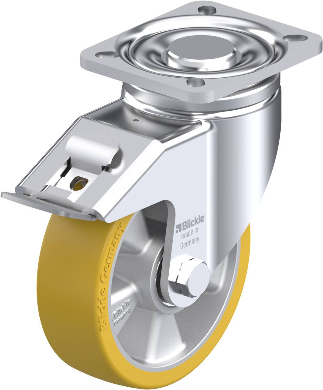 Blickle 606210 LH-ALTH 125K-1-FI Kółko skrętne z hamulcem Średnica koła: 125 mm Maksymalne obciążenie: 550 kg 1 szt. - obrazek 1