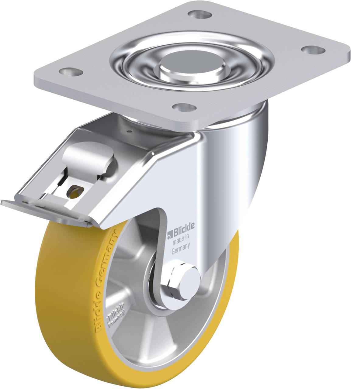 Blickle 626879 LH-ALTH 125K-3-FI Kółko skrętne z hamulcem Średnica koła: 125 mm Maksymalne obciążenie: 550 kg 1 szt. - obrazek 1