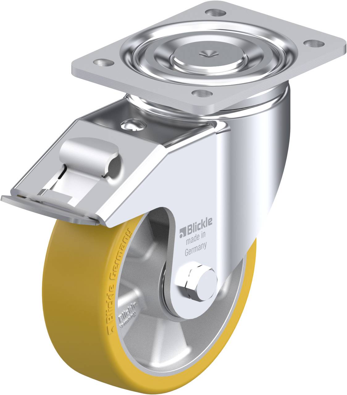 Blickle 457978 LH-ALTH 150K-FI Kółko skrętne z hamulcem Średnica koła: 150 mm Maksymalne obciążenie: 650 kg 1 szt. - obrazek 1