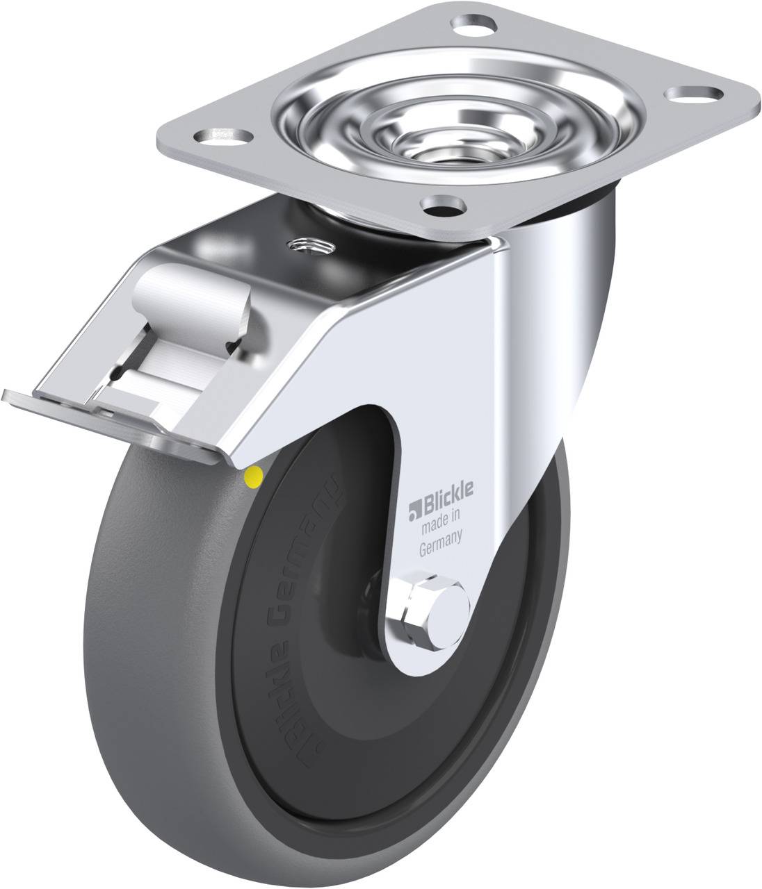 Blickle 761266 LE-TPA 127KF-FI-ELS Kółko skrętne z hamulcem Średnica koła: 125 mm Maksymalne obciążenie: 80 kg 1 szt. - obrazek 1