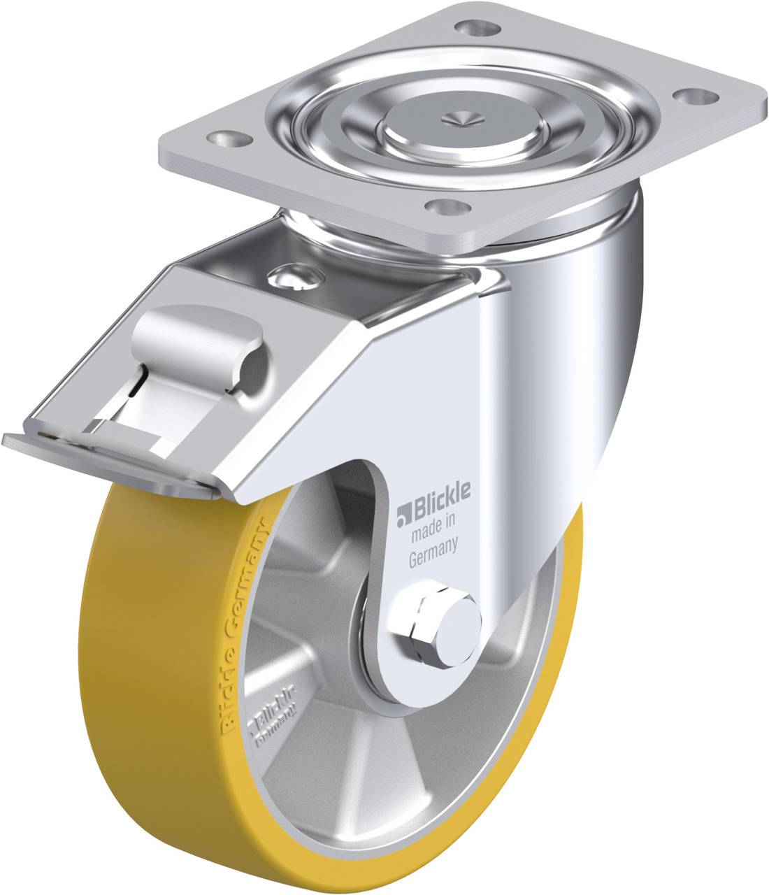 Blickle 473959 LH-ALTH 160K-FI Kółko skrętne z hamulcem Średnica koła: 160 mm Maksymalne obciążenie: 750 kg 1 szt. - obrazek 1