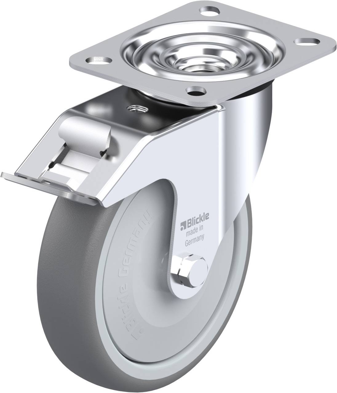 Blickle 847607 LE-TPA 127KF-FI Kółko skrętne z hamulcem Średnica koła: 125 mm Maksymalne obciążenie: 125 kg 1 szt. - obrazek 1