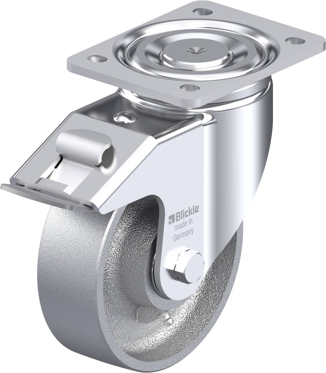 Blickle 629212 LH-G 150K-FI Kółko skrętne z hamulcem Średnica koła: 150 mm Maksymalne obciążenie: 900 kg 1 szt. - obrazek 1