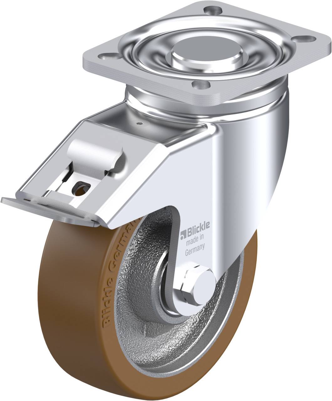 Blickle 742230 LH-GB 125K-1-FI Kółko skrętne z hamulcem Średnica koła: 125 mm Maksymalne obciążenie: 550 kg 1 szt. - obrazek 1