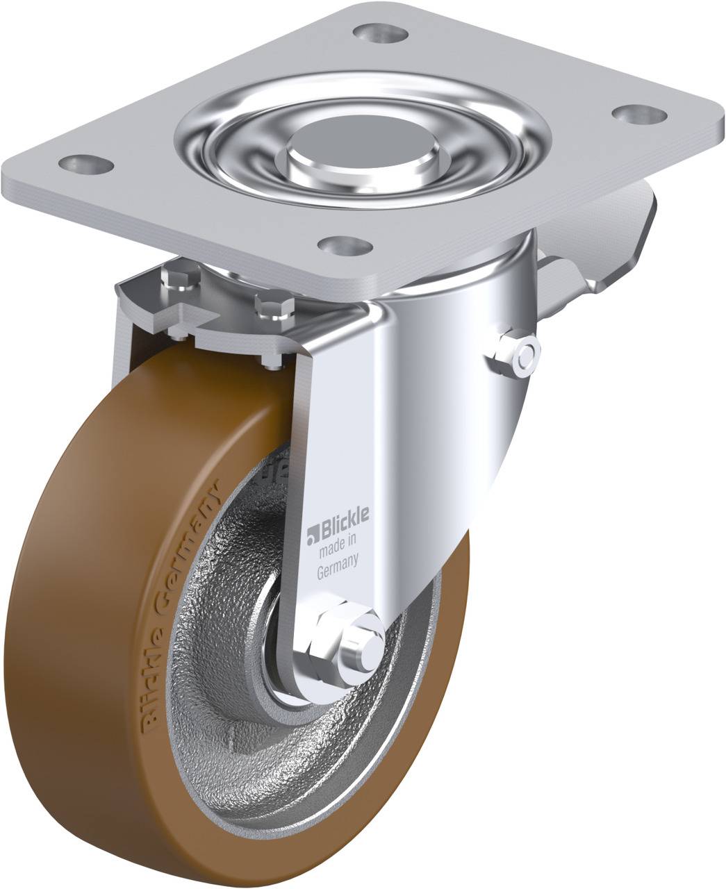 Blickle 749971 LH-GB 125K-3-ST Kółko skrętne z hamulcem Średnica koła: 125 mm Maksymalne obciążenie: 550 kg 1 szt. - obrazek 1