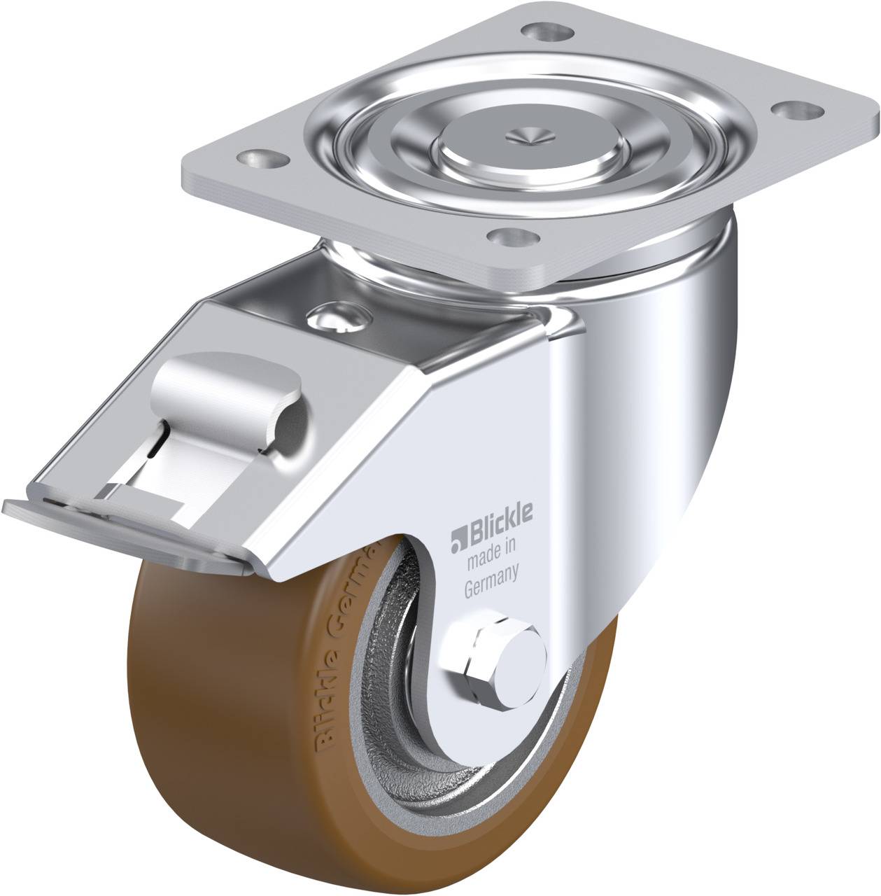 Blickle 754603 LH-GB 128K-FI Kółko skrętne z hamulcem Średnica koła: 125 mm Maksymalne obciążenie: 850 kg 1 szt. - obrazek 1