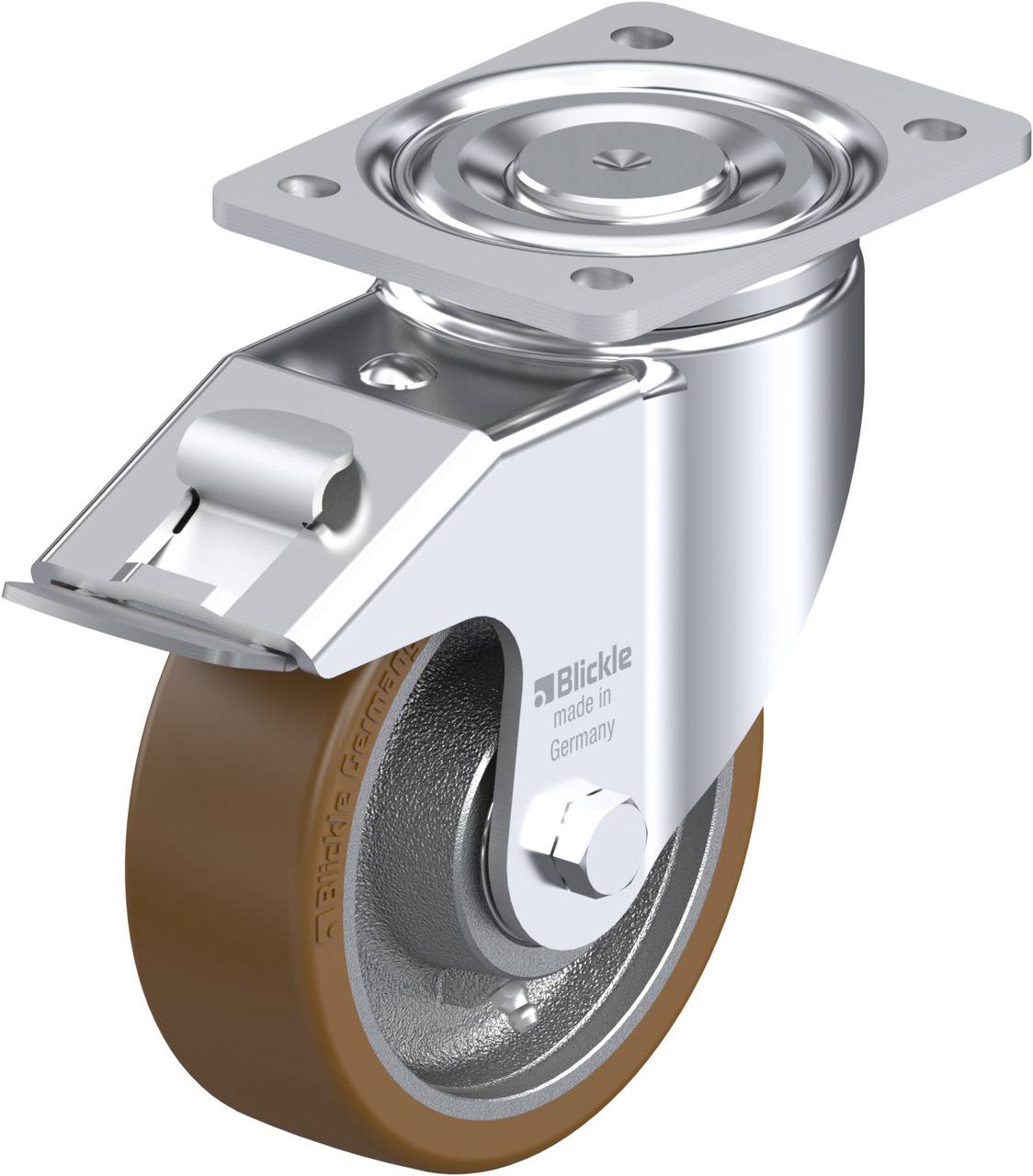 Blickle 742235 LH-GB 150K-FI Kółko skrętne z hamulcem Średnica koła: 150 mm Maksymalne obciążenie: 800 kg 1 szt. - obrazek 1
