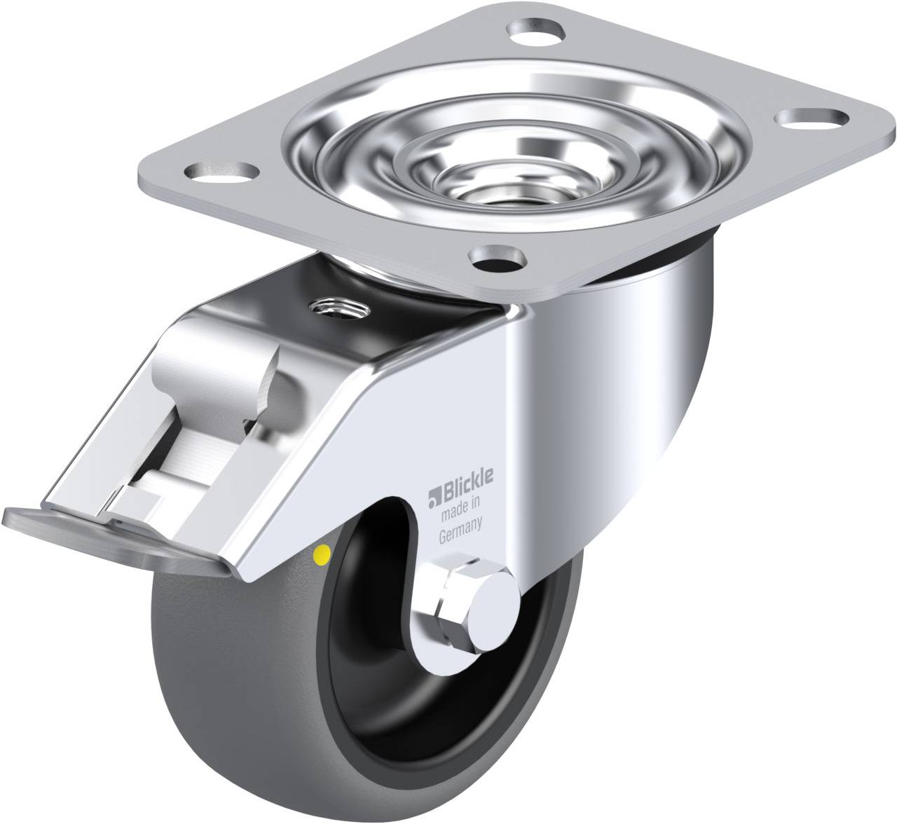 Blickle 646638 LE-TPA 80G-FI-ELS Kółko skrętne z hamulcem Średnica koła: 80 mm Maksymalne obciążenie: 65 kg 1 szt. - obrazek 1
